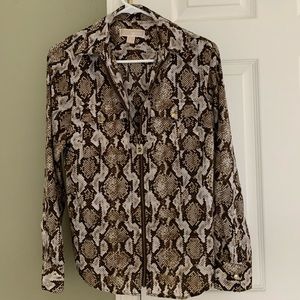 Michael Kors Zip Up Blouse